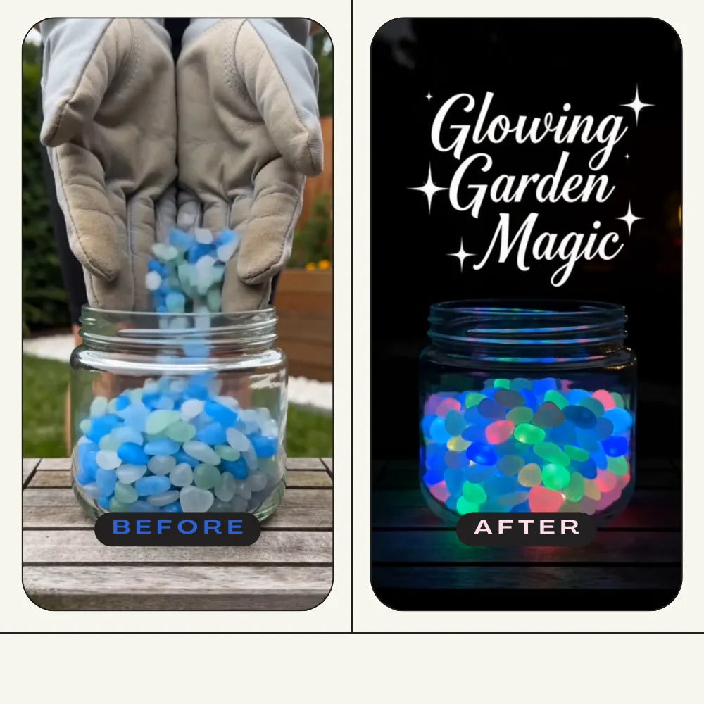 【Mother’s Day Gift】🌈 Glow-in-the-Dark Pebbles- Garden & Aquarium Decor-wsm