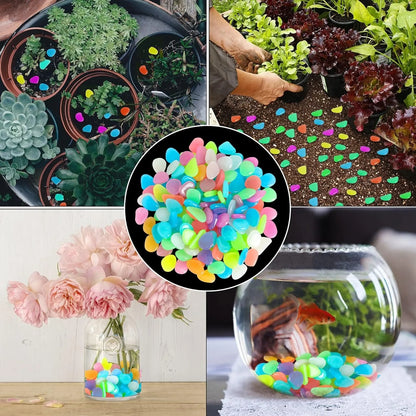 【Mother’s Day Gift】🌈 Glow-in-the-Dark Pebbles- Garden & Aquarium Decor-wsm