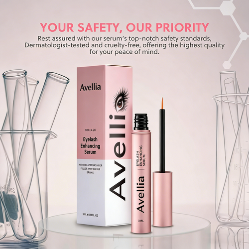 Avellia Eyelash Enhancing Serum with Powerful Peptides & Plant Botanicals for Thinning Lashes 3ML Makeup Cosmetic-tss
