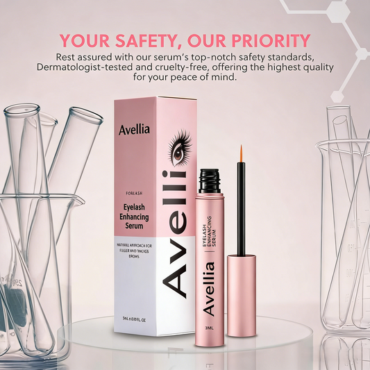Avellia Eyelash Enhancing Serum with Powerful Peptides & Plant Botanicals for Thinning Lashes 3ML Makeup Cosmetic-tss