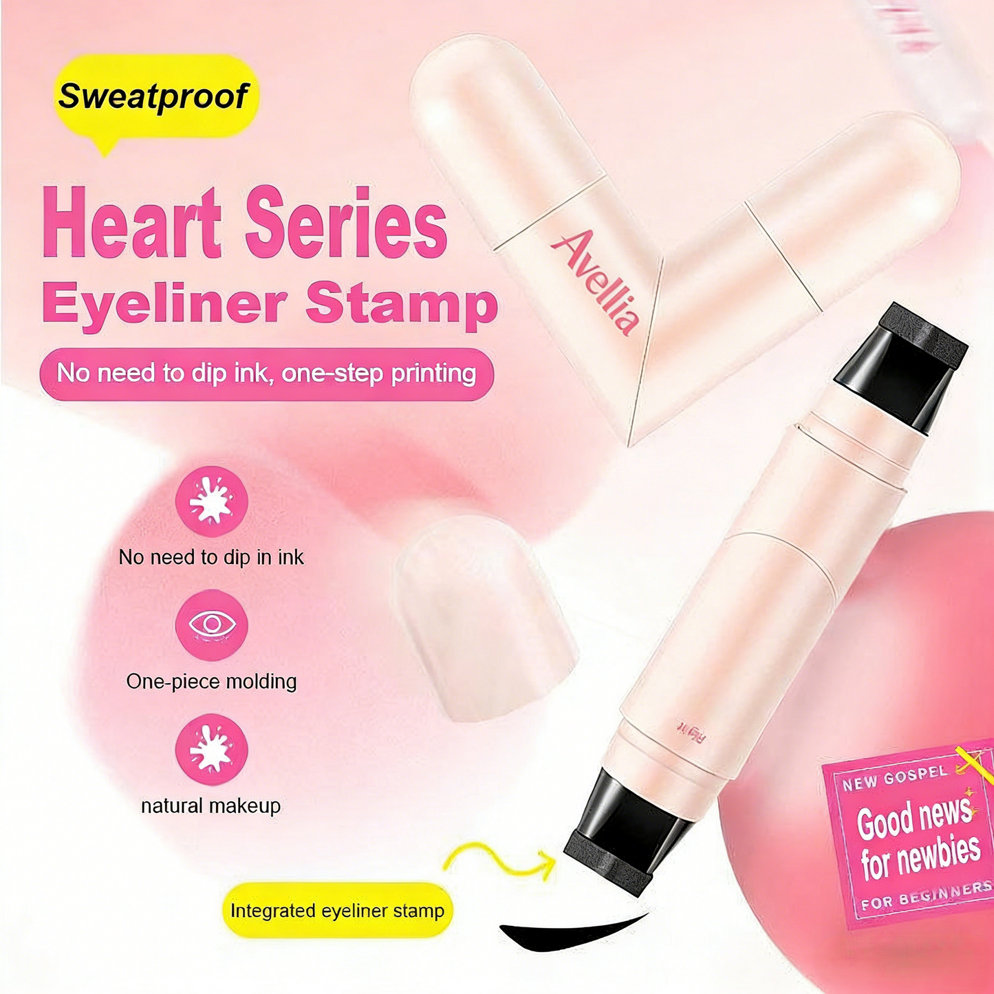 Rotating Eyeliner Stamp Pen – Dual-Head Design with Wing Stamp, Get Perfect, Symmetrical Wings in Seconds — Even If You’ve Never Done Eyeliner Before-tss