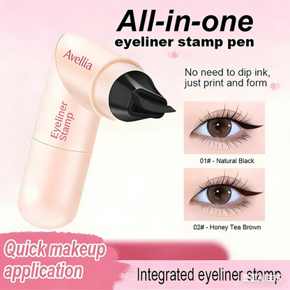 Rotating Eyeliner Stamp Pen – Dual-Head Design with Wing Stamp, Get Perfect, Symmetrical Wings in Seconds — Even If You’ve Never Done Eyeliner Before-tss