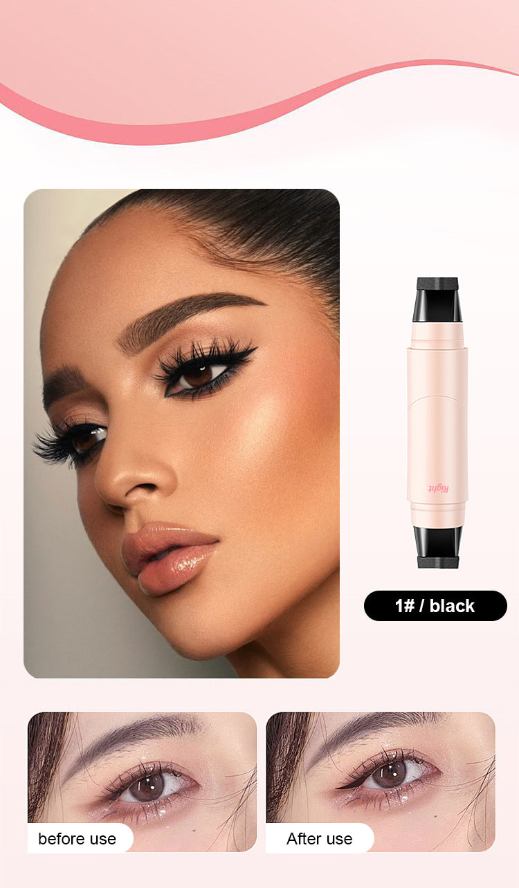 Rotating Eyeliner Stamp Pen – Dual-Head Design with Wing Stamp, Get Perfect, Symmetrical Wings in Seconds — Even If You’ve Never Done Eyeliner Before-tss