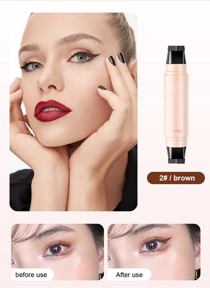 Rotating Eyeliner Stamp Pen – Dual-Head Design with Wing Stamp, Get Perfect, Symmetrical Wings in Seconds — Even If You’ve Never Done Eyeliner Before-tss