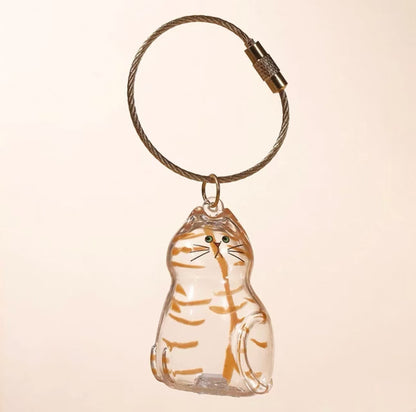 Pet Fur Memory Capsule Keychain Cat Fur Collection Capsule Dog Hair Collector Keychain -tss