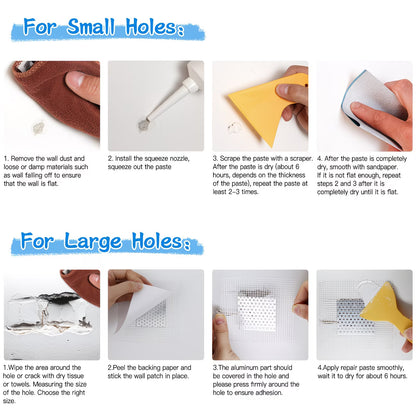 Drywall Patch Repair Kit 250g Wall Mending Agent Multi-functional Quick-drying Paste Adhesive Heavy Duty Concrete Sealant Waterproof Self-adhesive-tss