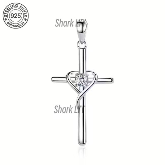 925 Sterling Silver Cross Necklace (for Women And Men), Zirconia Birthday Stone Necklace, A Must-have Fashion Item For, Christmas, Birthday Or Anniversary Gift, Shipped From Local Warehouse, With Beautiful Gift Box Included