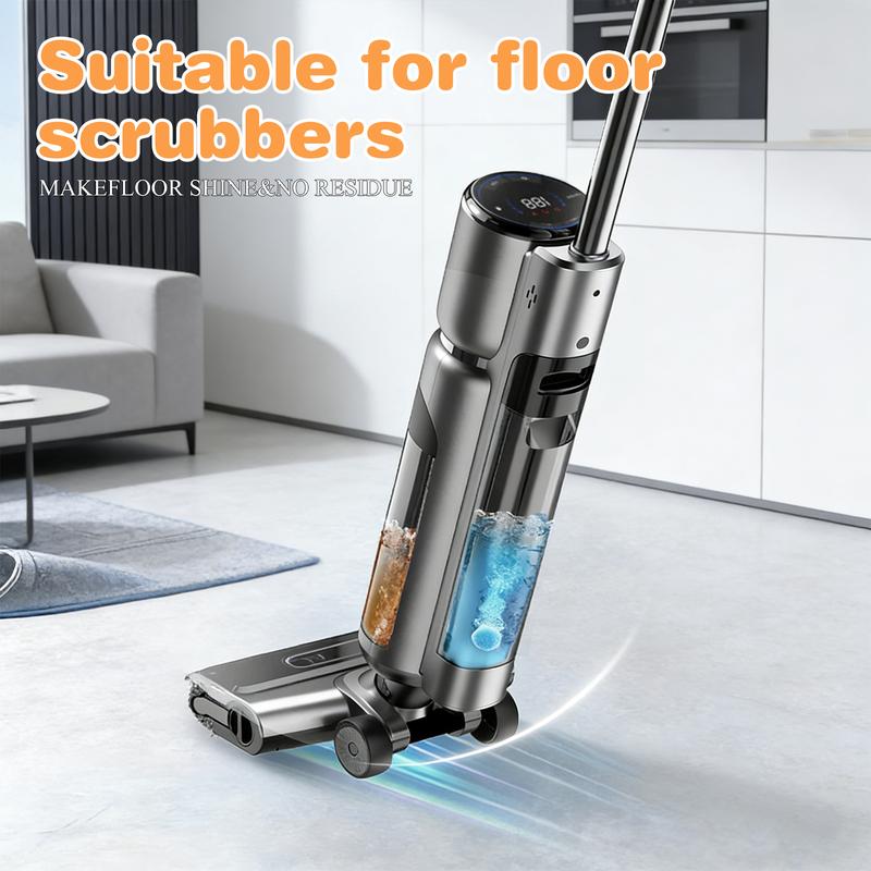 Floor Cleaning Tablets - Safe for Wood Tile Marble Quick Dry No Residue 12 Tablets Lemon Sce-tss