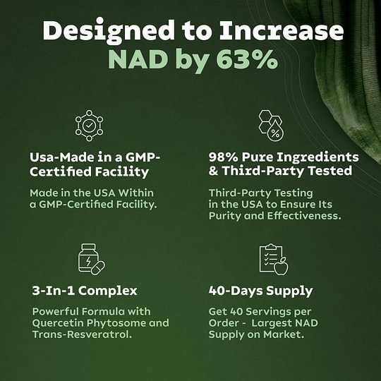 NR900 - NAD+ Supplement for Skin Aging Support, Energy, and Focus - 80 Count - Vitamin & Wellness Supplements Dietary