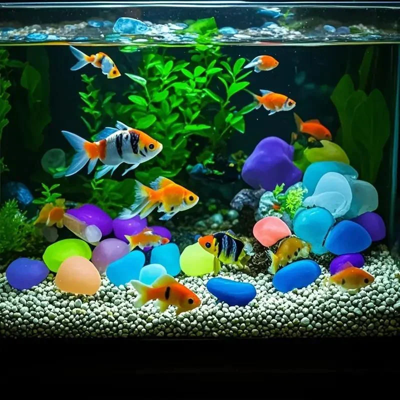 【Mother’s Day Gift】🌈 Glow-in-the-Dark Pebbles- Garden & Aquarium Decor-wsm