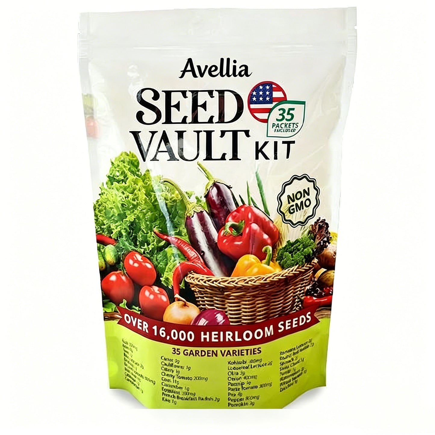 🚨 Grow Your Own Organic Veggies At Home | 35-Variety Avellia Seed Vault Kit-wsm🥦🥬🫑🌽🥔