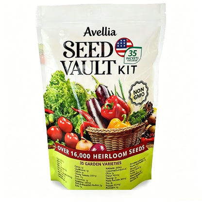 🚨 Grow Your Own Organic Veggies At Home | 35-Variety Avellia Seed Vault Kit-wsm🥦🥬🫑🌽🥔