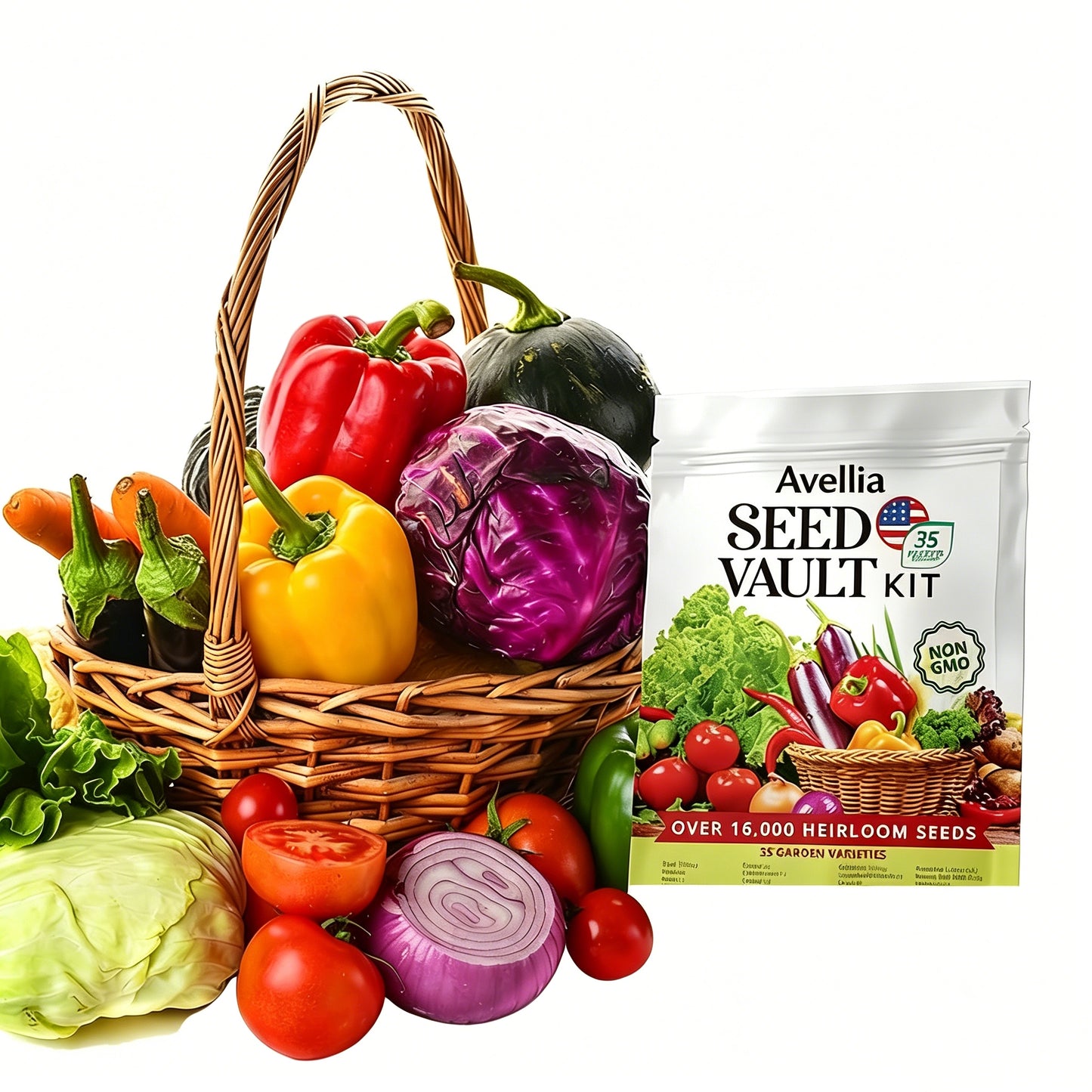 🚨 Grow Your Own Organic Veggies At Home | 35-Variety Avellia Seed Vault Kit-wsm🥦🥬🫑🌽🥔