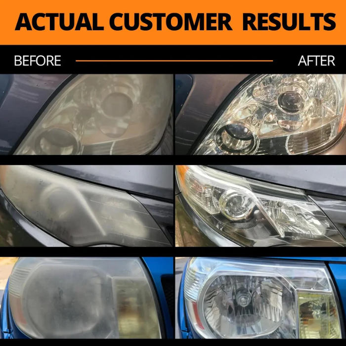 Car Headlight Restoration Kit 100ML Repair Liquid & 10ML Crystal Plating Agent for Oxidation Yellowing Scratch Repair Transparent Finish Best Christmas Gift-tss