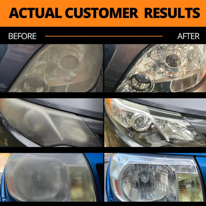 Car Headlight Restoration Kit 100ML Repair Liquid & 10ML Crystal Plating Agent for Oxidation Yellowing Scratch Repair Transparent Finish Best Christmas Gift-tss