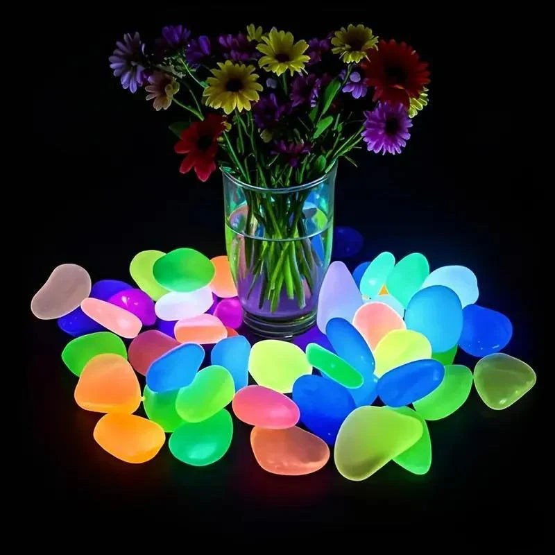 【Mother’s Day Gift】🌈 Glow-in-the-Dark Pebbles- Garden & Aquarium Decor-wsm